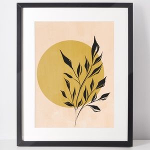 Botanical Bohemian Wall Art Print Illustration Unframed